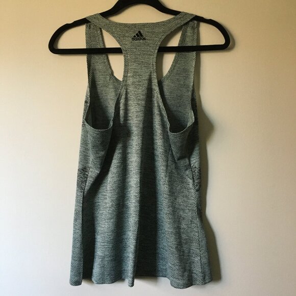 Adidas Grey Racerback Mesh Tank Top - Picture 15 of 15